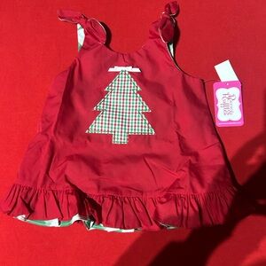Red Christmas Tree Dress for Kids